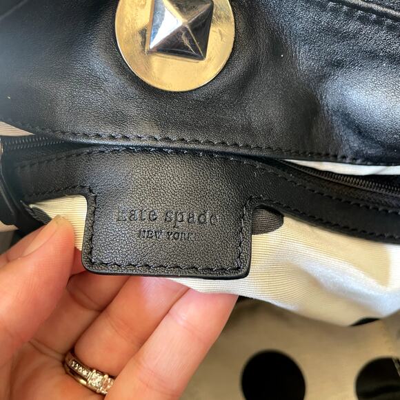 Kate Spade Natia Sutton Place Black Leather Shoulder Bag Purse - Picture 9 of 9
